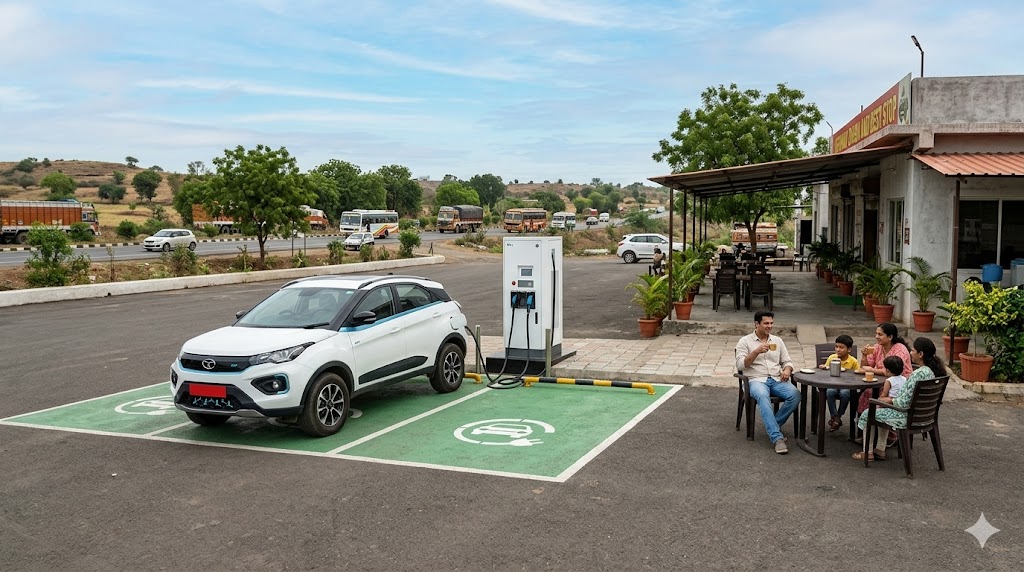Highway Charging Stations and Long-Distance Travel