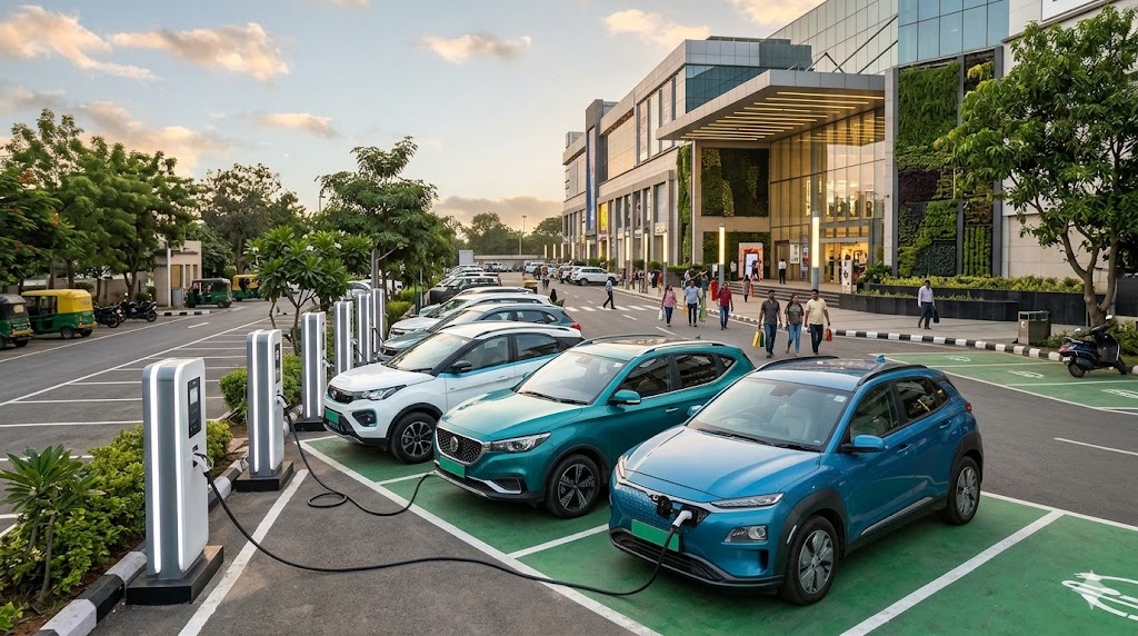 Charging Stations in Malls and Commercial Areas