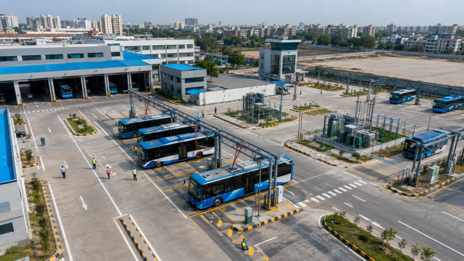 Electric Bus Depot Layout Planning
